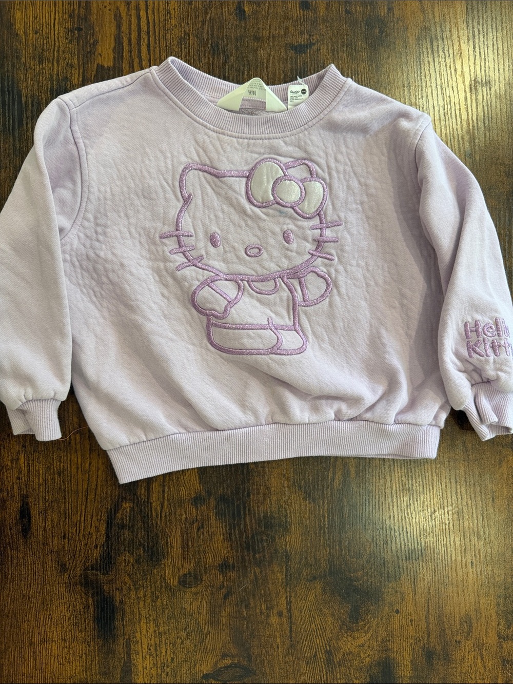 H&M Lilac Hello Kitty Embroidered Pullover Sweatshirt